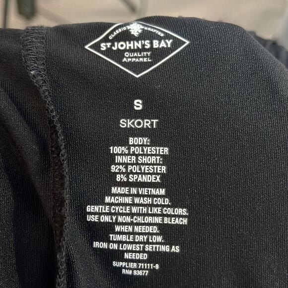 St. John’s Bay Black Activewear Skort Size Small - Picture 6 of 6